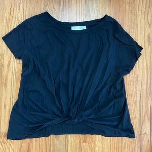 Black knotted shirt